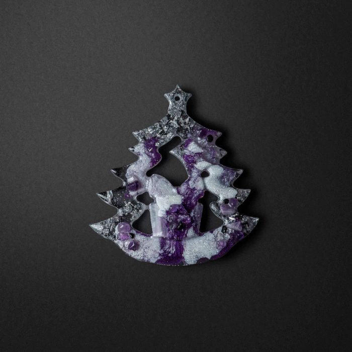 Christmas tree toy with amethyst "Christmas Tree" collection "Stories"